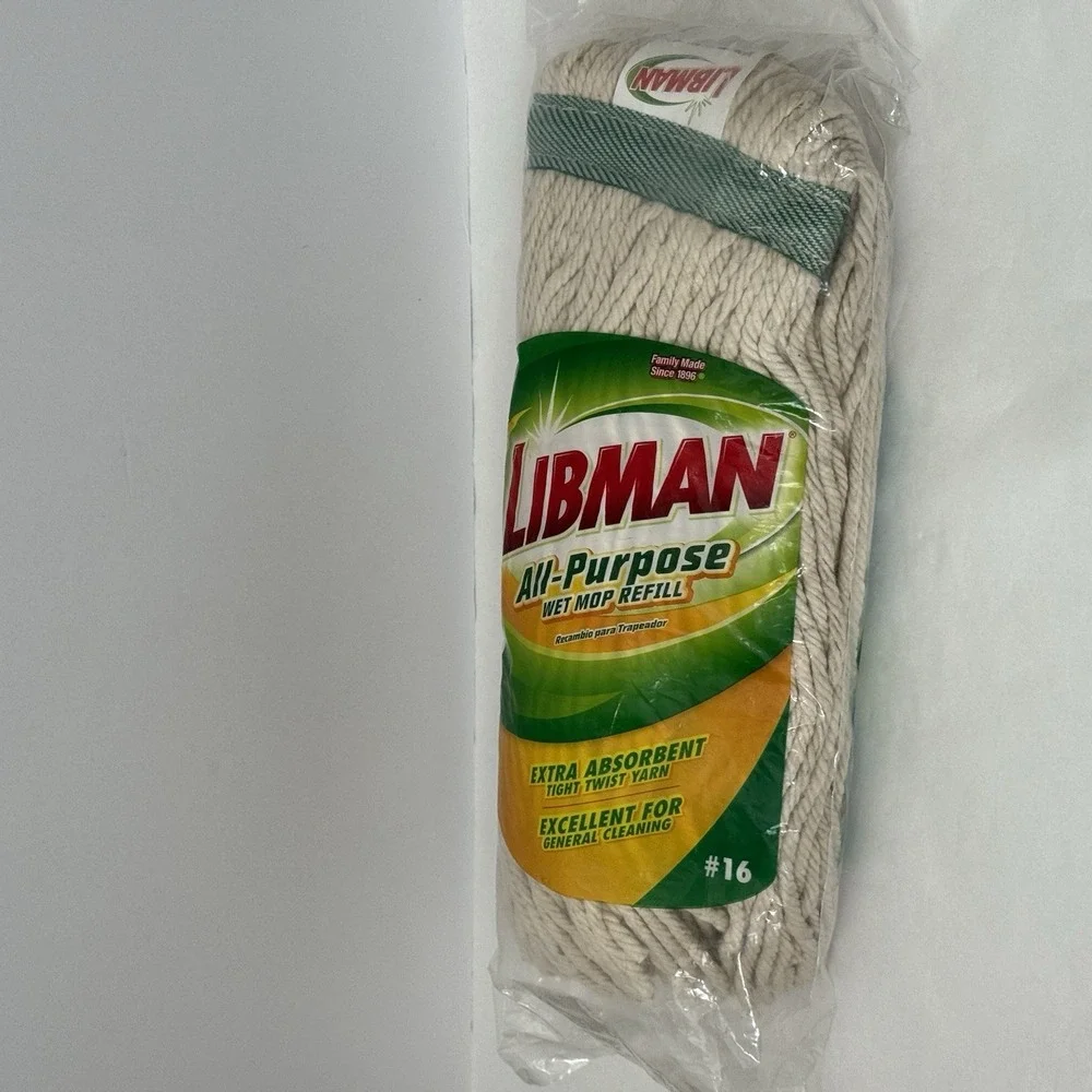 Libman High Power White Daily‎ Clean Wet Mop Refill # 16 Extra Absorbent